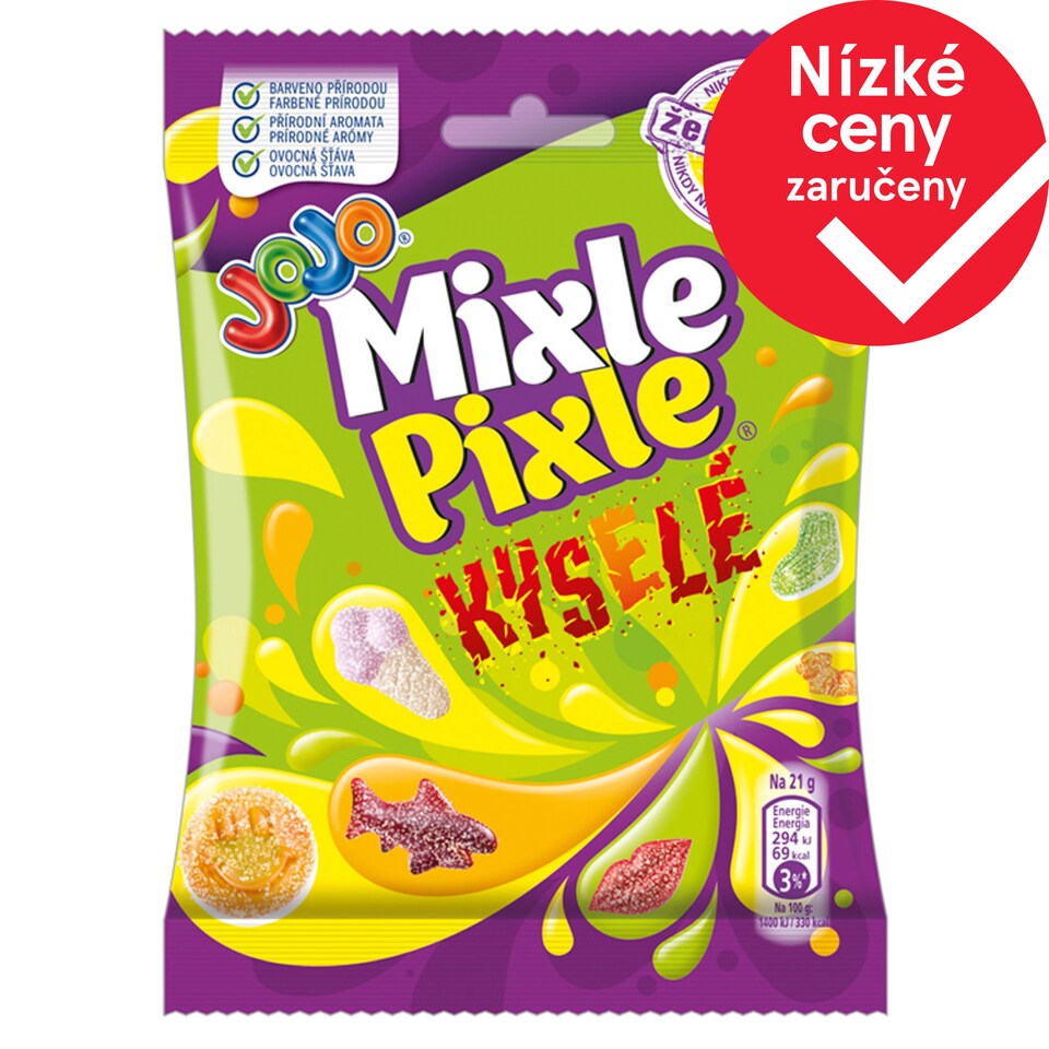 JOJO Mixle Pixle Sour Jelly Candies with Fruit Flavours 80g