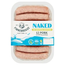 Naked Sausages 12 Pork Chipolatas 340G