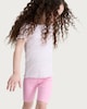 image 3 of F&F Girls 3-Pack Cotton Rich Ribbed Cycling Shorts in Multi Pink