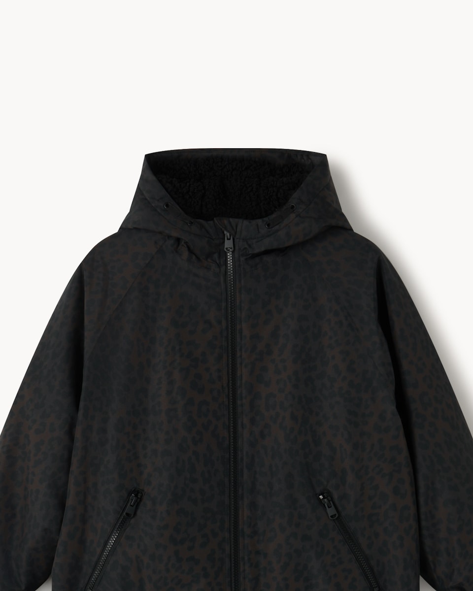 image 1 of F&F Active Girls EVERYWEATHER Waterproof All Weather Robe in Multi Brown