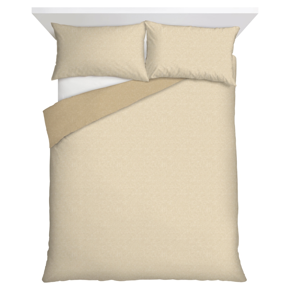 F&F Home Natural Reversible Duvet Cover Set Double