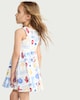 image 3 of F&F Girls Pure Cotton Sea Life Sleeveless Dress in Multi White