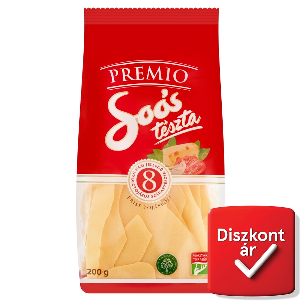 Soós Premio csuszatészta házi jellegű nyolctojásos száraztészta 200 g