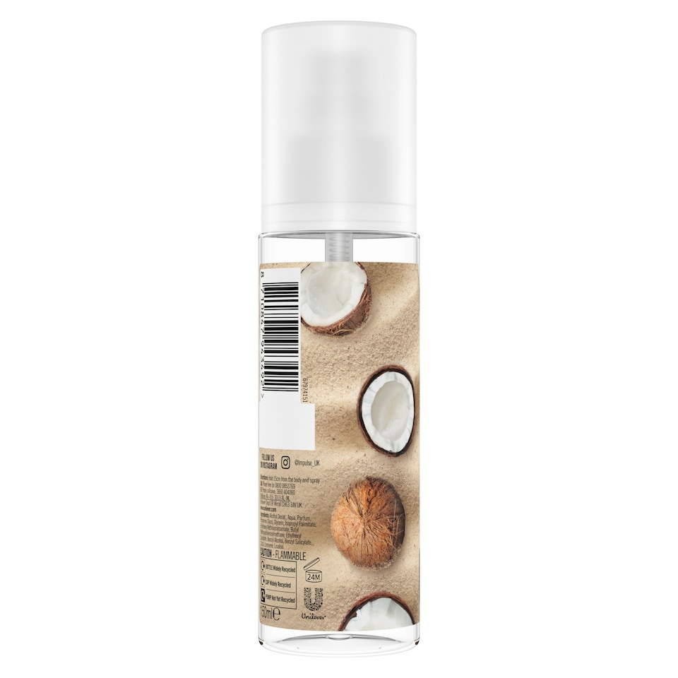image 1 of Impulse Malibu Breeze Plus Coconut Body Mist 150Ml