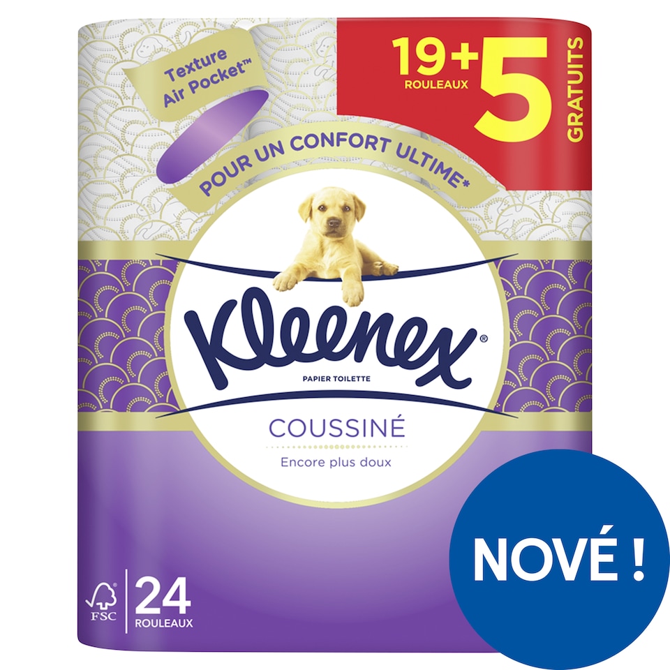 Kleenex Coussine Toilet Paper Three-Layer 24 Rolls