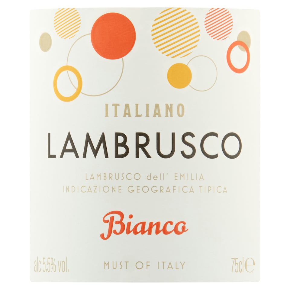 image 1 of Italiano Lambrusco Bianco 75Cl