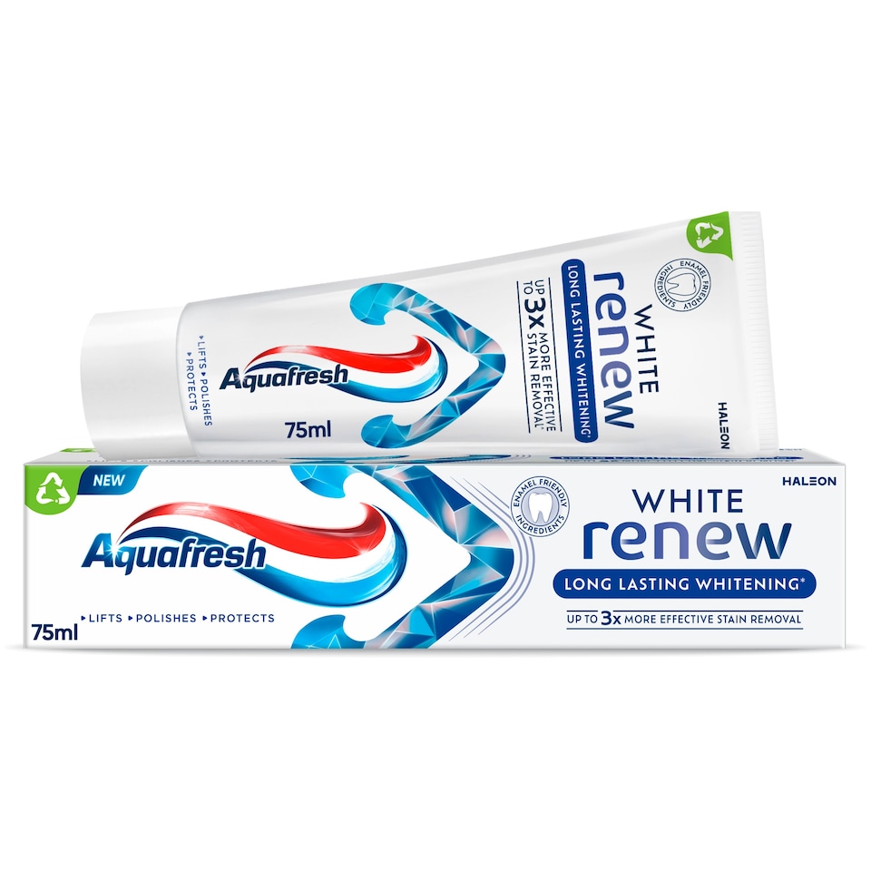 image 1 of Aquafresh White Renew Long Lasting Whitening Toothpaste 75ml