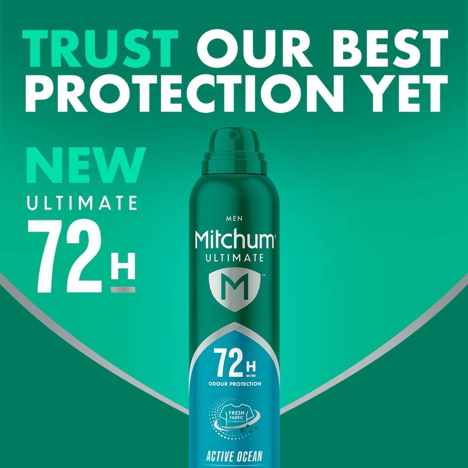 image 1 of Mitchum Men Ultimate 72H Active Ocean Anti Perspirant & Deodorant 250ml