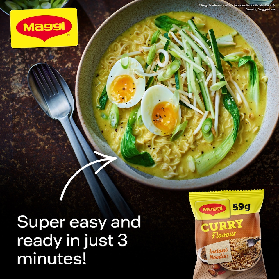 image 1 of Maggi 3 Minute Noodles Curry Flavour 59G