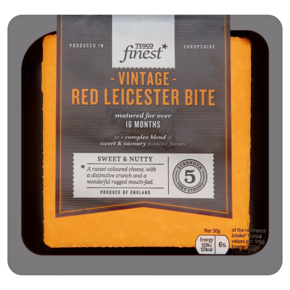 Tesco Finest Vintage Red Leicester Bite 200 g
