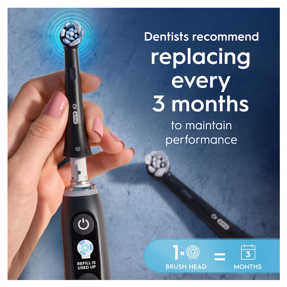 image 1 of Oral-B iO Ultimate Clean Black Toothbrush Heads 4 Pack