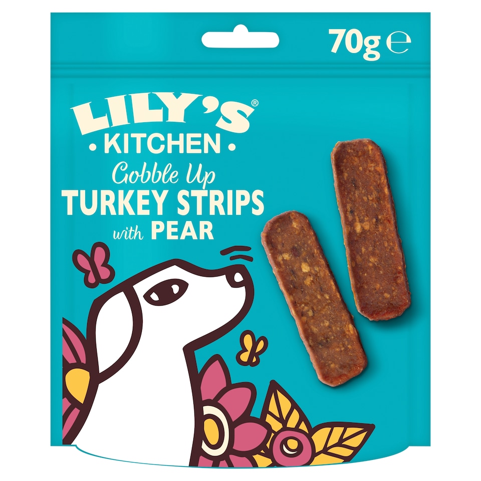 image 1 of Lily's Kitchen Turkey Strips with Pear and Thyme for Dogs 70g