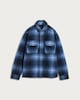 image 4 of F&F Brushed Checked Overshirt in Navy
