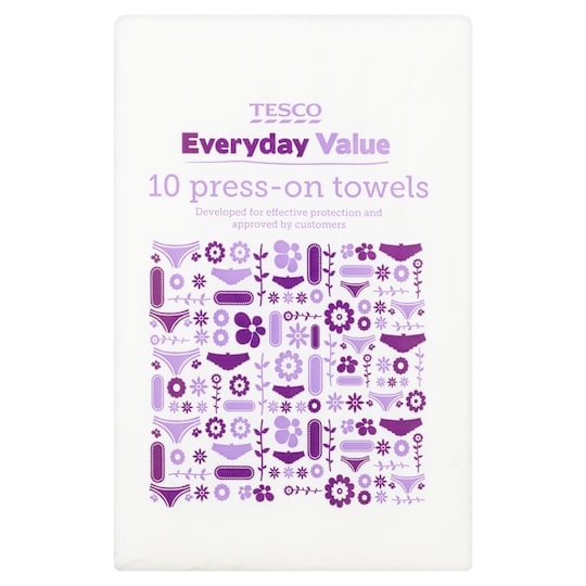 Tesco Every Day Maxi Regular S/Twls 10 Pack Tesco Groceries