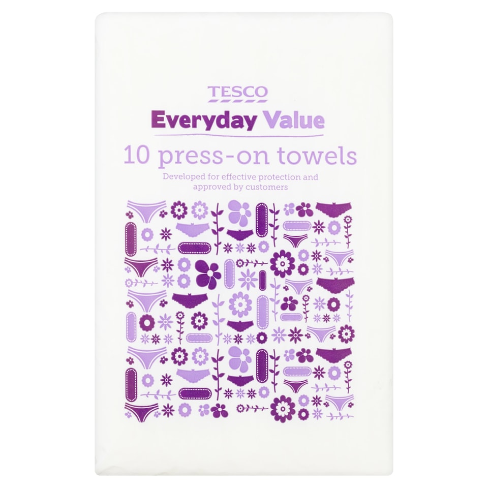 Tesco Every Day Maxi Regular S/Twls 10 Pack