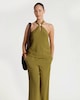 image 2 of The F&F Edit Bead Accent Halter Neck Co-ord Top in Olive