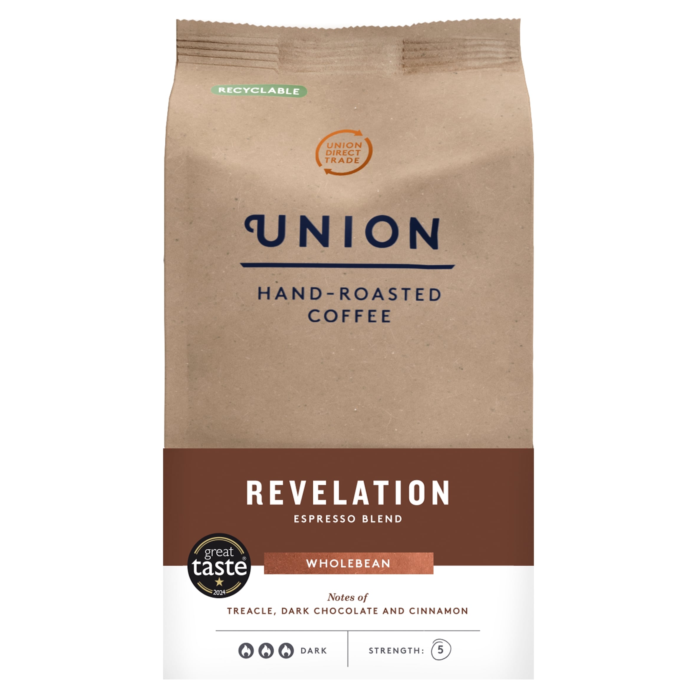 Union Revelation Espresso Wholebean Coffee 200G