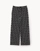 image 5 of F&F Textured Polka Dot Wide Leg Trousers in Multi Black