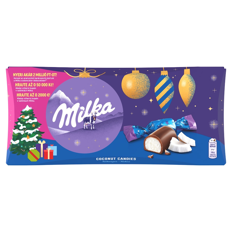 Milka salonky kokosové, mléčná čokoláda, kolekce 255g