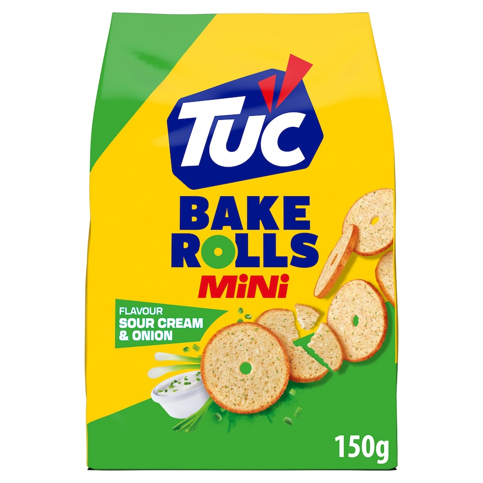 TUC Bake Rolls Mini příchuť Smetana&Cibule 150g