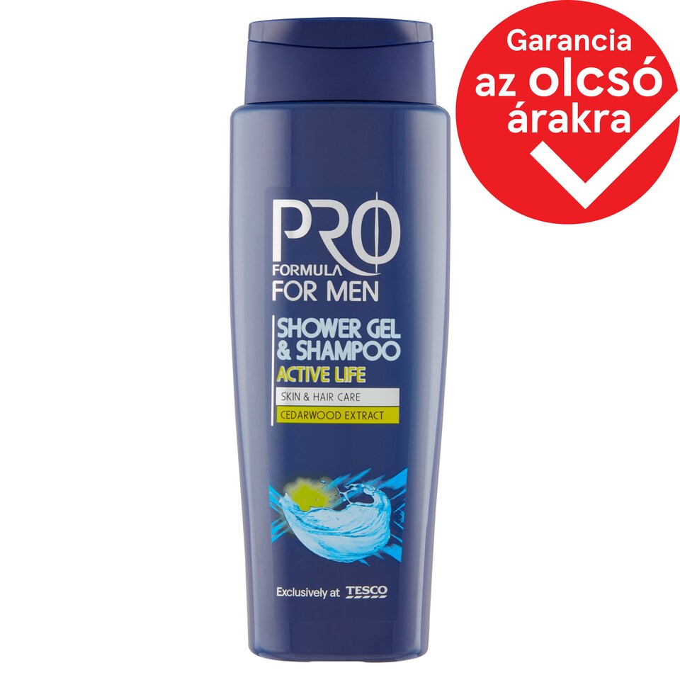 Tesco Pro Formula For Men Active Life tusfürdő & sampon 400 ml
