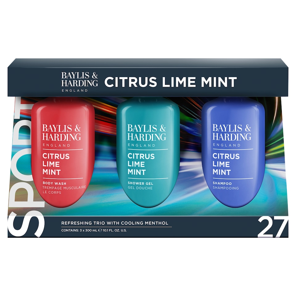 image 1 of Baylis & Harding Citrus, Lime & Mint Men's Trio Bathing Gift Set