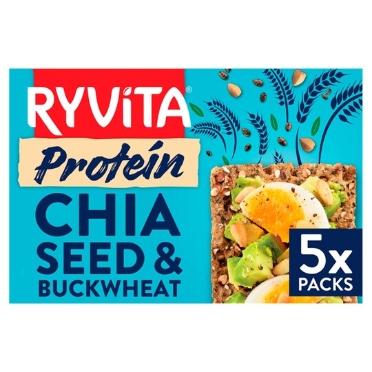 Ryvita Chia Seed & Buckwheat Protein Crisp Bread 200G Tesco Groceries