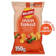 Walkers Oven Baked Sun Dried Tomato & Basil Crisps 150g