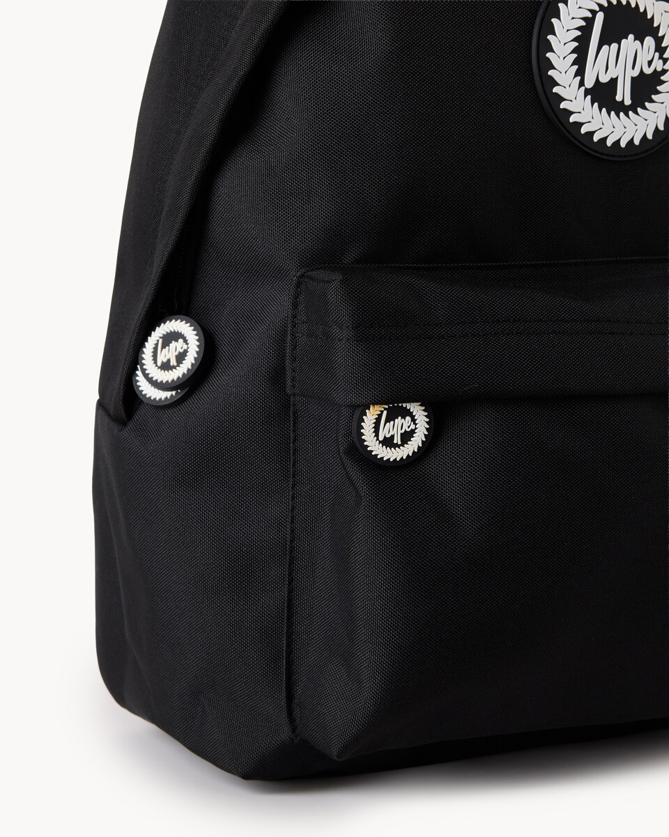 image 1 of Hype Zip Up Backpack in Black