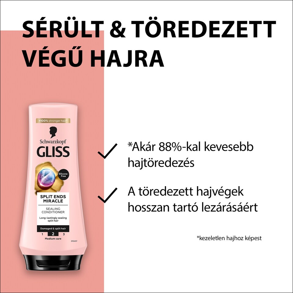 Gliss Split Ends Miracle hajbalzsam 200 ml  1. kép