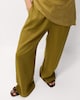 image 2 of F&F Textured Wide Leg Trousers in Khaki