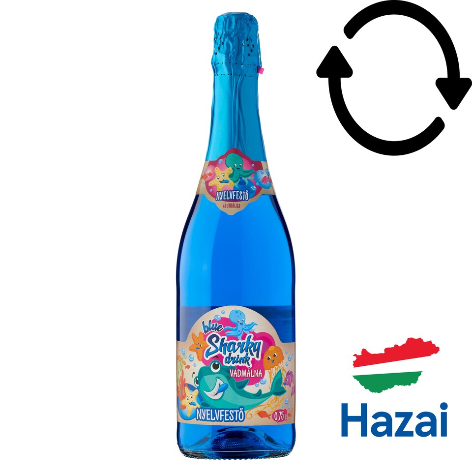 Sharky alkoholmentes vadmálna ízű szénsavas üdítőital édesítőszerekkel 0,75 l