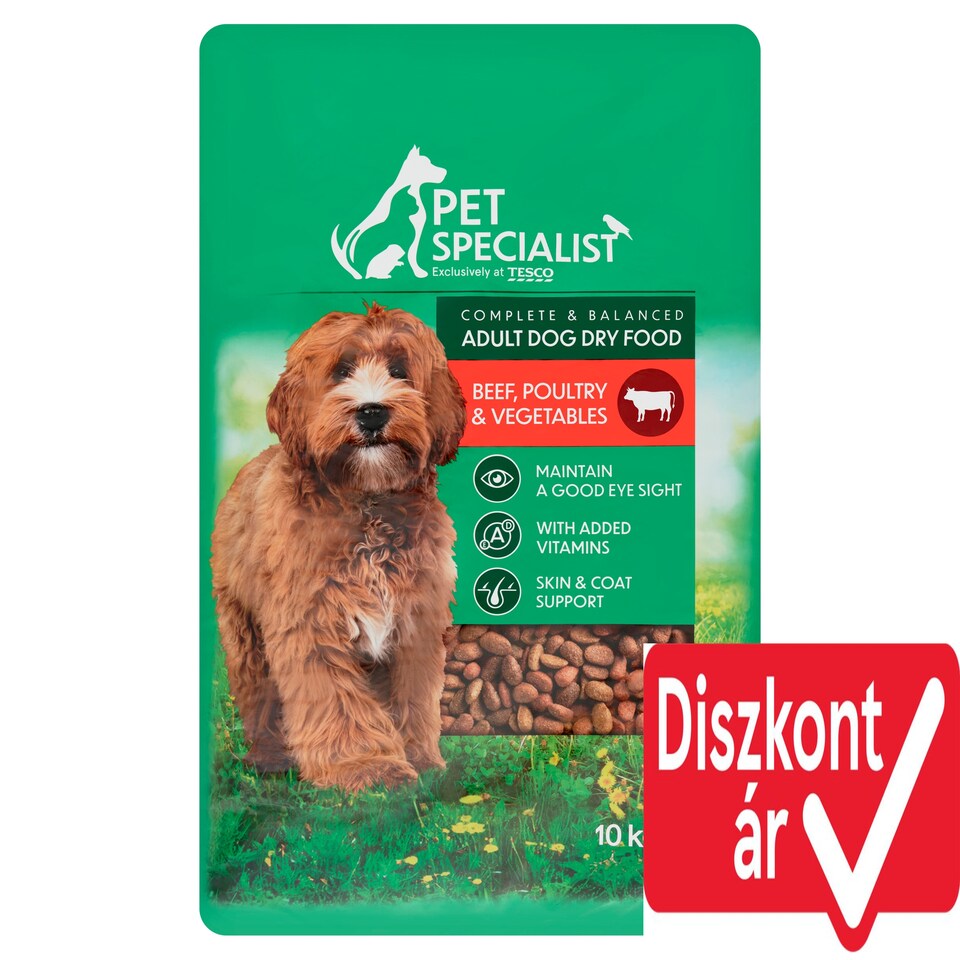 Pet Specialist Complete Dry Food for Adult Dogs with Beef, Poultry and Vegetables 10 kg