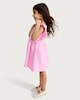 image 1 of F&F Girls Pure Cotton Broderie Frill Dress in Pink