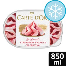 Carte D'or Strawberry & Vanilla Ice Cream 850Ml