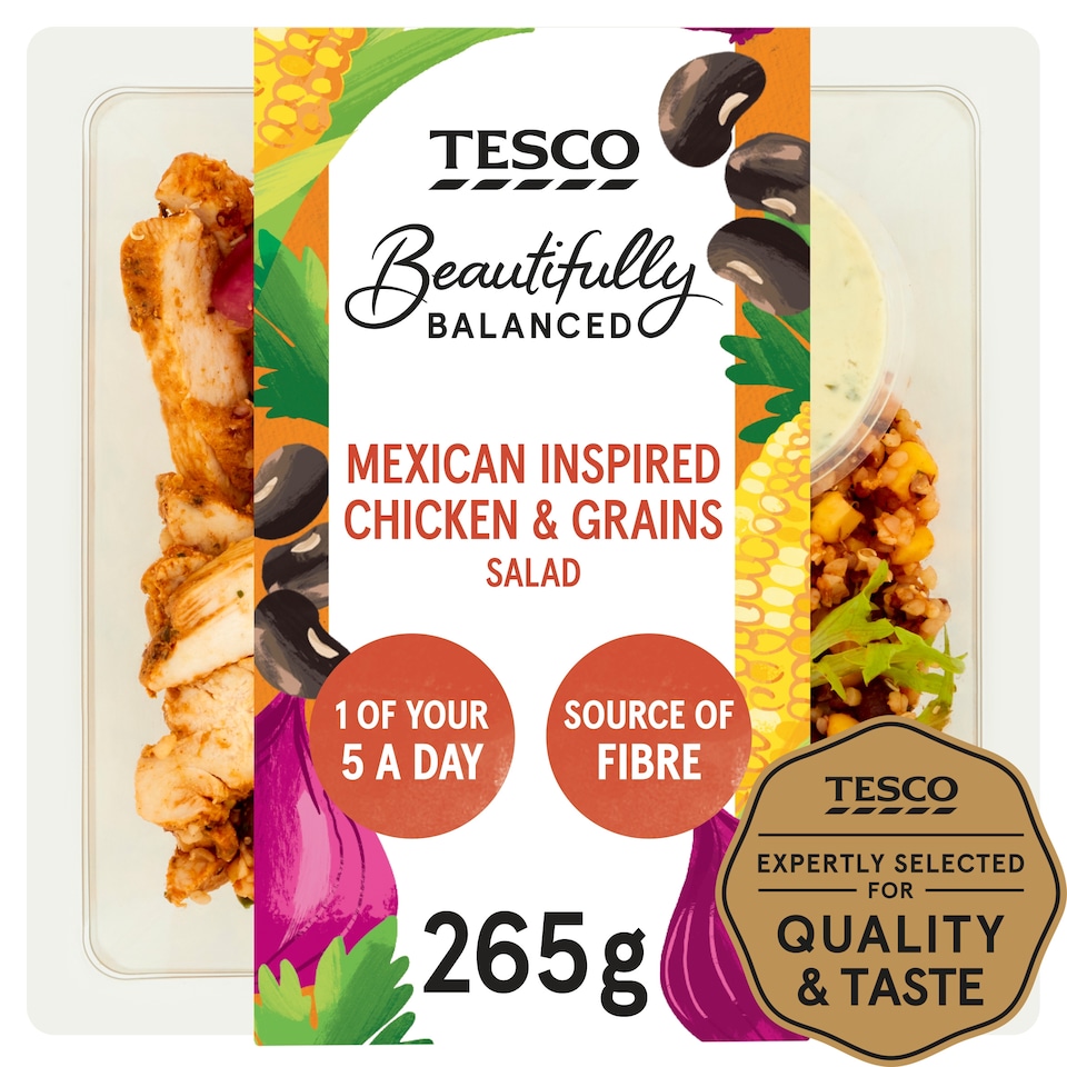 Tesco Beautifully Balanced Mexican Inspired Chicken Salad 265G