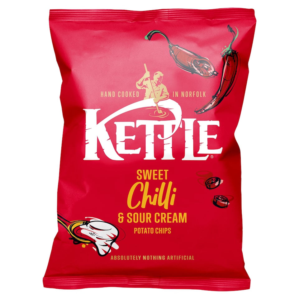 Kettle Potato Chips - Sweet Chilli & Sour Cream 130g