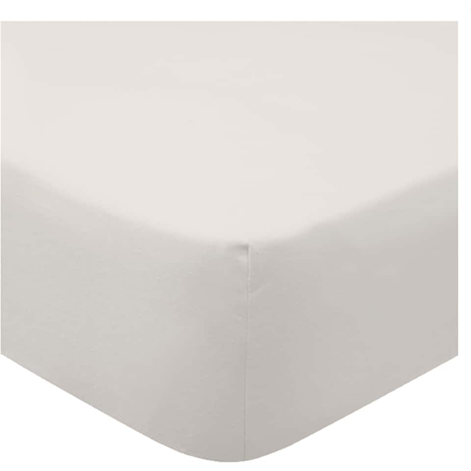 F&F Home 100% Cotton White Deep Fitted Sheet Double
