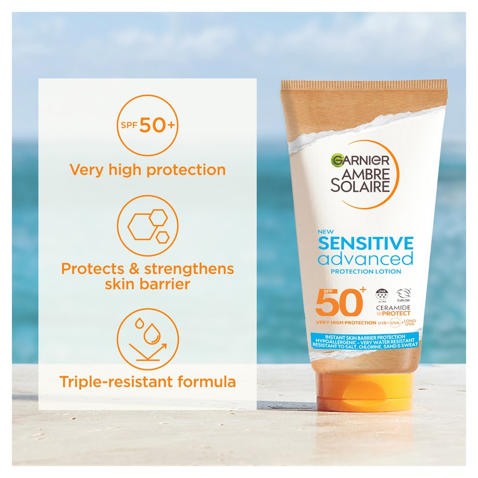 image 1 of Garnier Ambre Solaire Sensitive Advanced Lotion Spf 50 175Ml