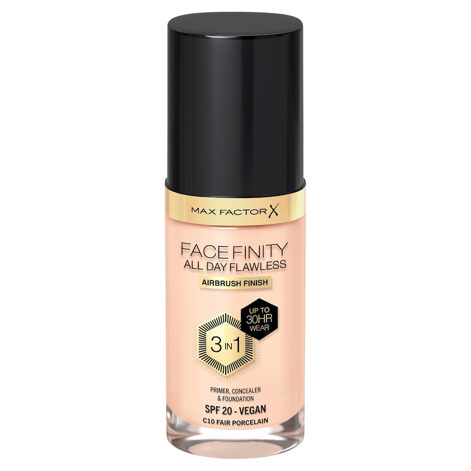 image 1 of Max Factor Facefinity All Day Flawless Foundation 10 Fair Porcelain 30ml