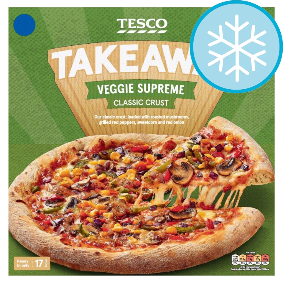 Tesco Takeaway Veg Supreme Pizza 491g