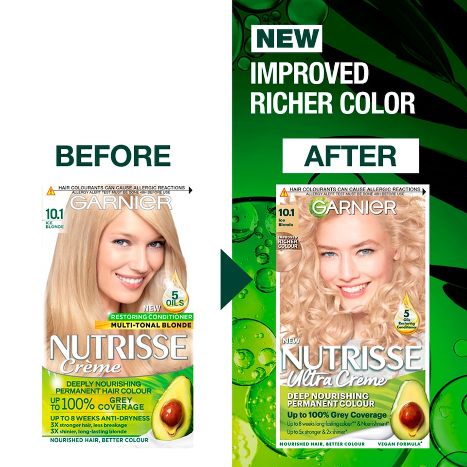 image 1 of Garnier Nutrisse 10.1 Ice Blonde Permanent Hair Dye