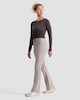 image 1 of Rise by Zara McDermott Cotton Rich Flared Pyjama Bottoms in Natural