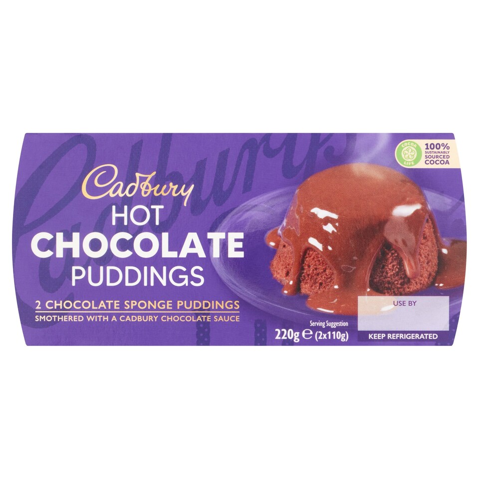 Cadbury Hot Chocolate Puddings 2 X 110G Tesco Groceries