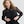 Black, The F&F Edit Organza Button Up Long Sleeved Shirt in Black