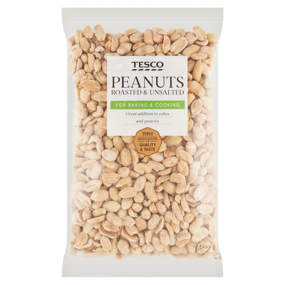 Tesco Roasted & Unsalted Peanuts 500 g