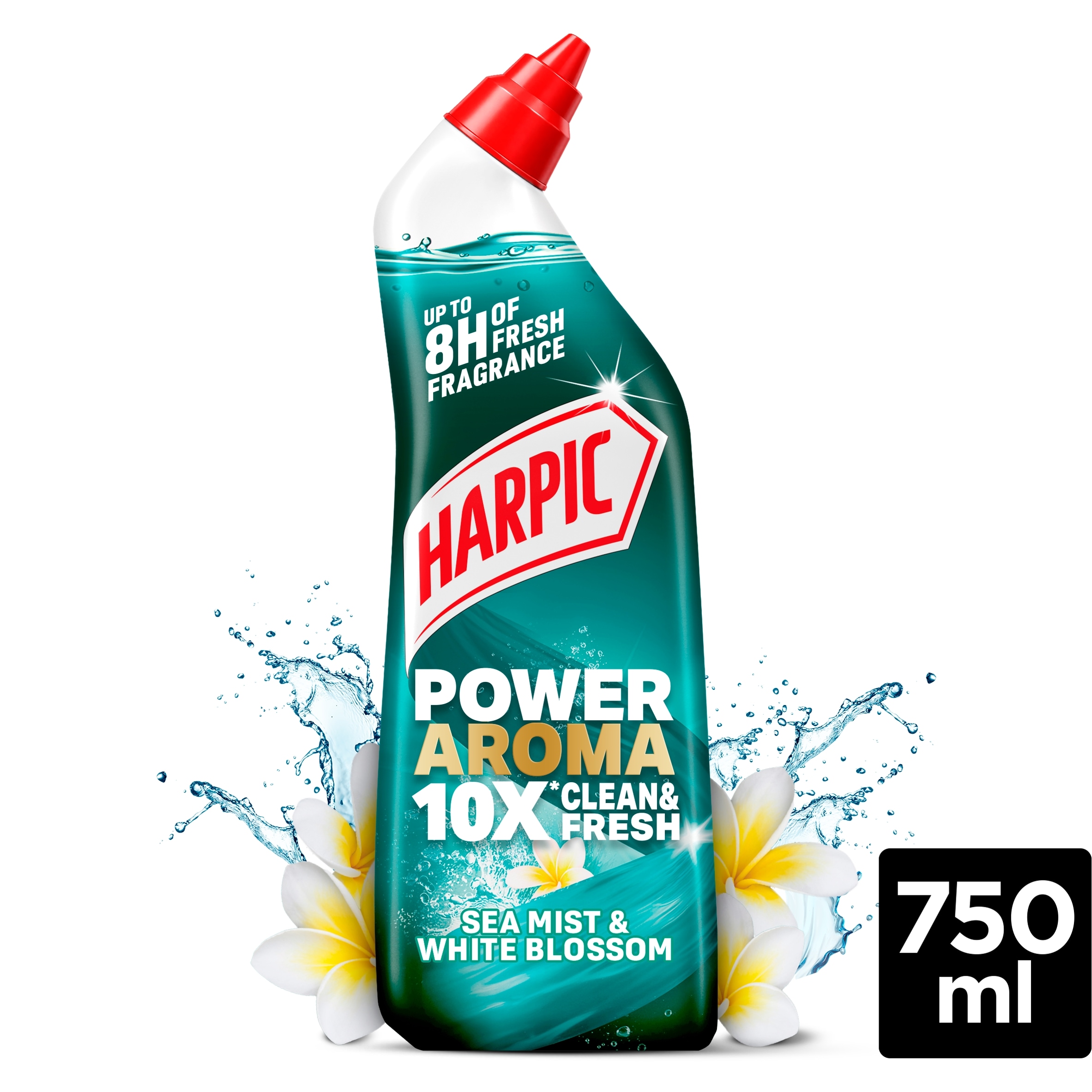 Harpic Power Aroma Sea Mist & White Blossom Toilet Cleaning Gel 750ml