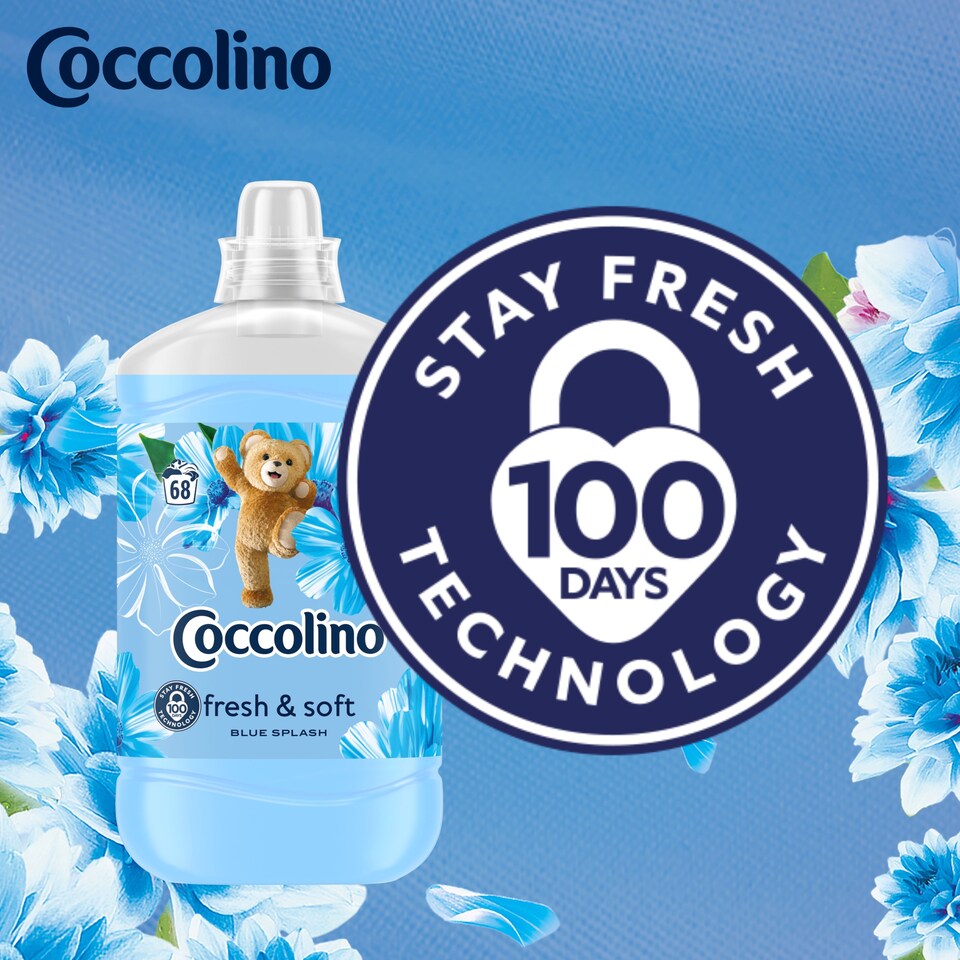image 1 of Coccolino Fresh & Soft Blue Splash Concentrated Fabric Softener 68 Washes 1700ml