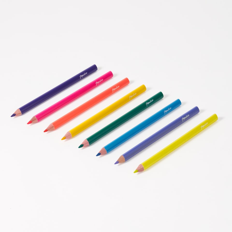 image 1 of Paperchase Happy Space 8 Colouring Pencils
