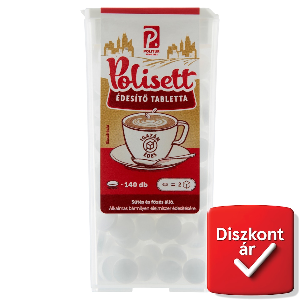 Politur Polisett édesítő tabletta 140 db 19,88 g